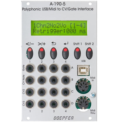 Doepfer - A-190-5 Polyphonic USB/Midi-to-CV/Gate Interface